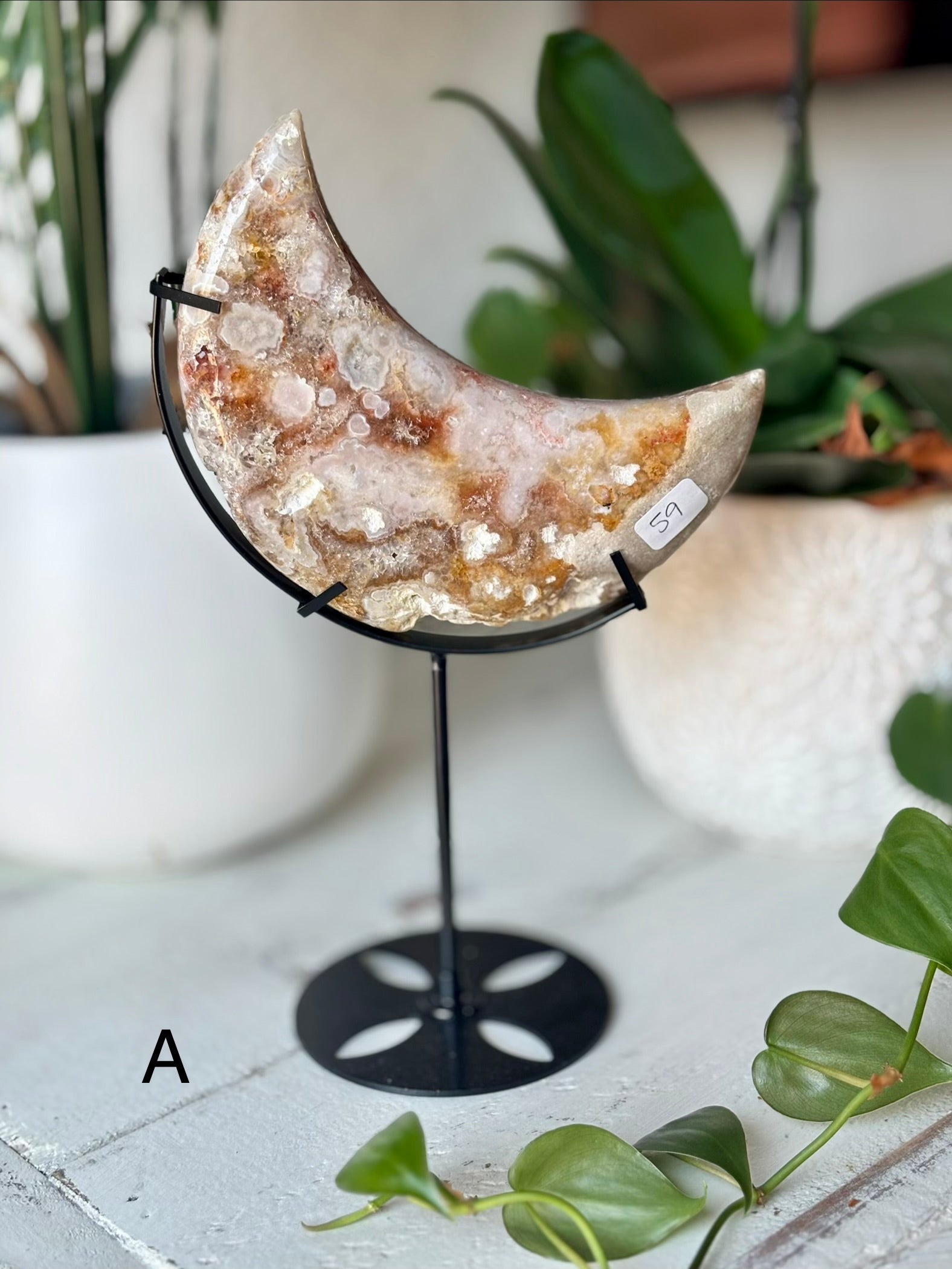 Druzy Pink Amethyst Moon A - Brazil