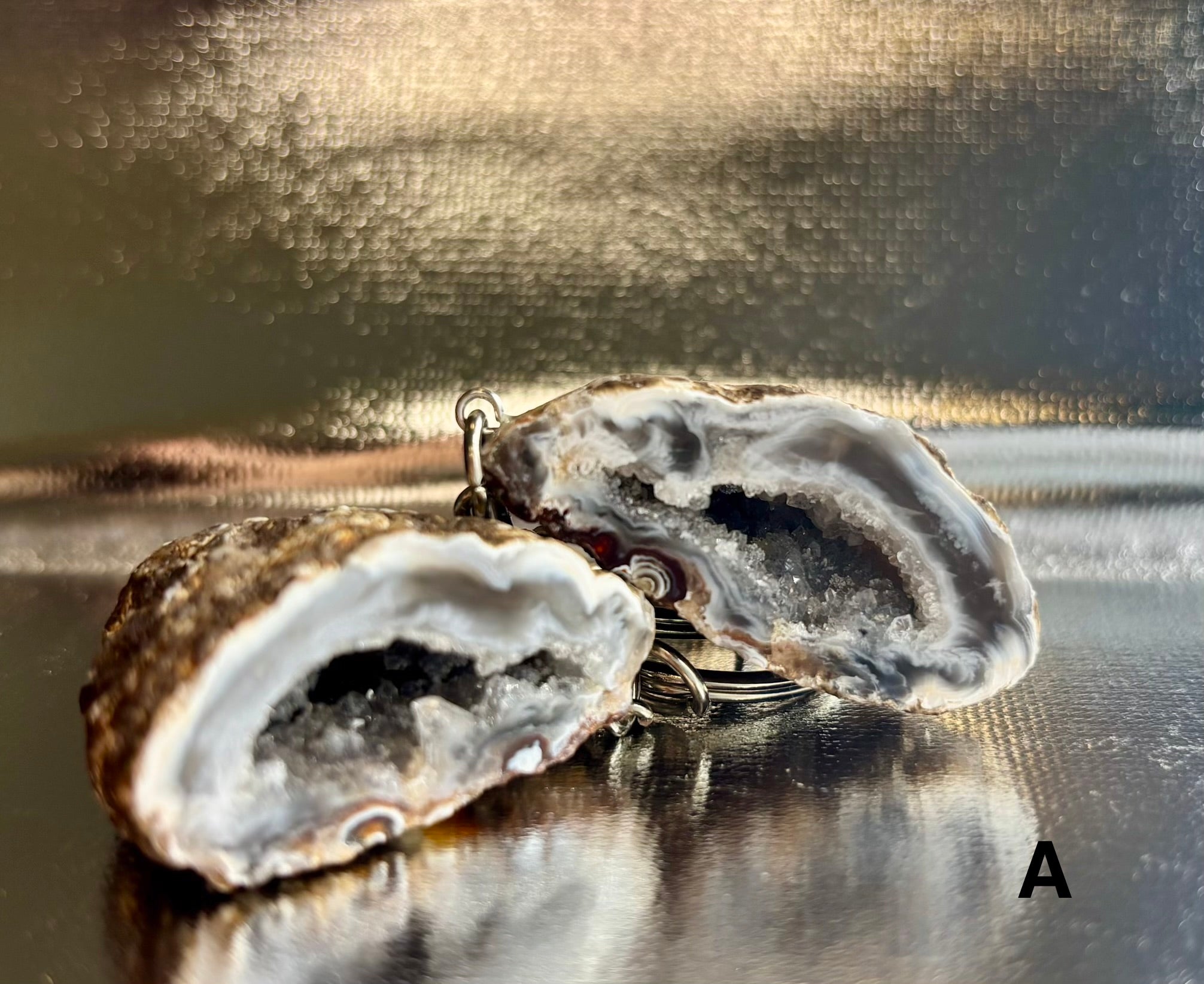 Geode Keychain Pair A