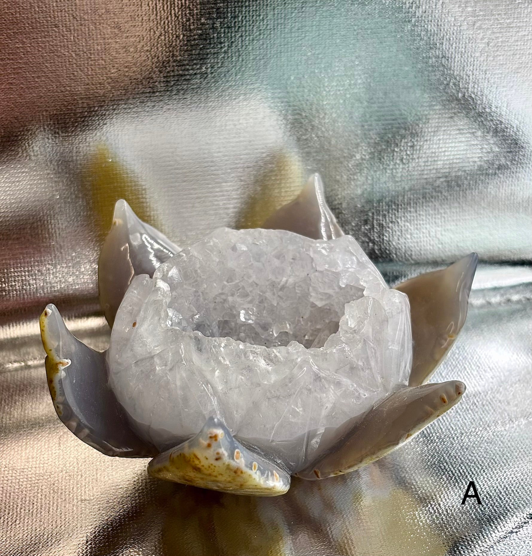Agate Geode Lotus Flower A - Brazil
