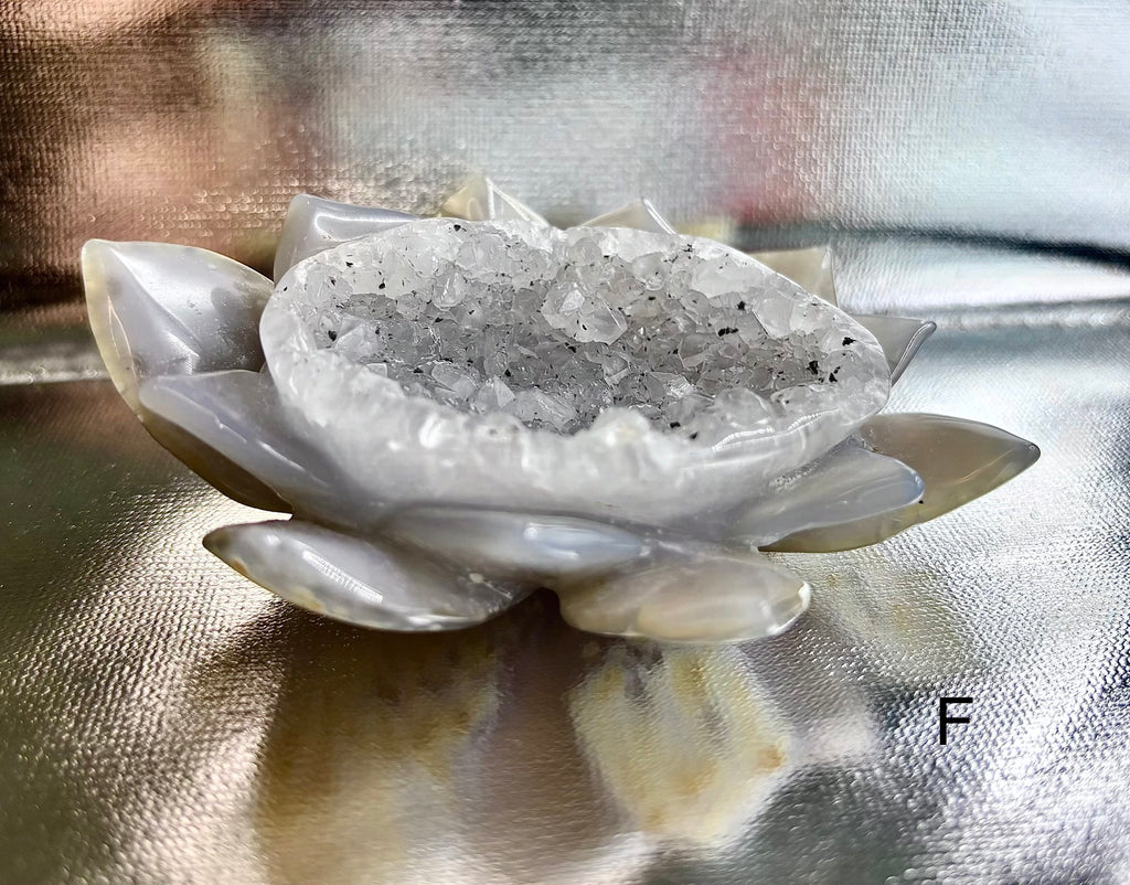 Agate Geode Lotus Flower F - Brazil