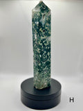 Druzy Moss Agate Tower H