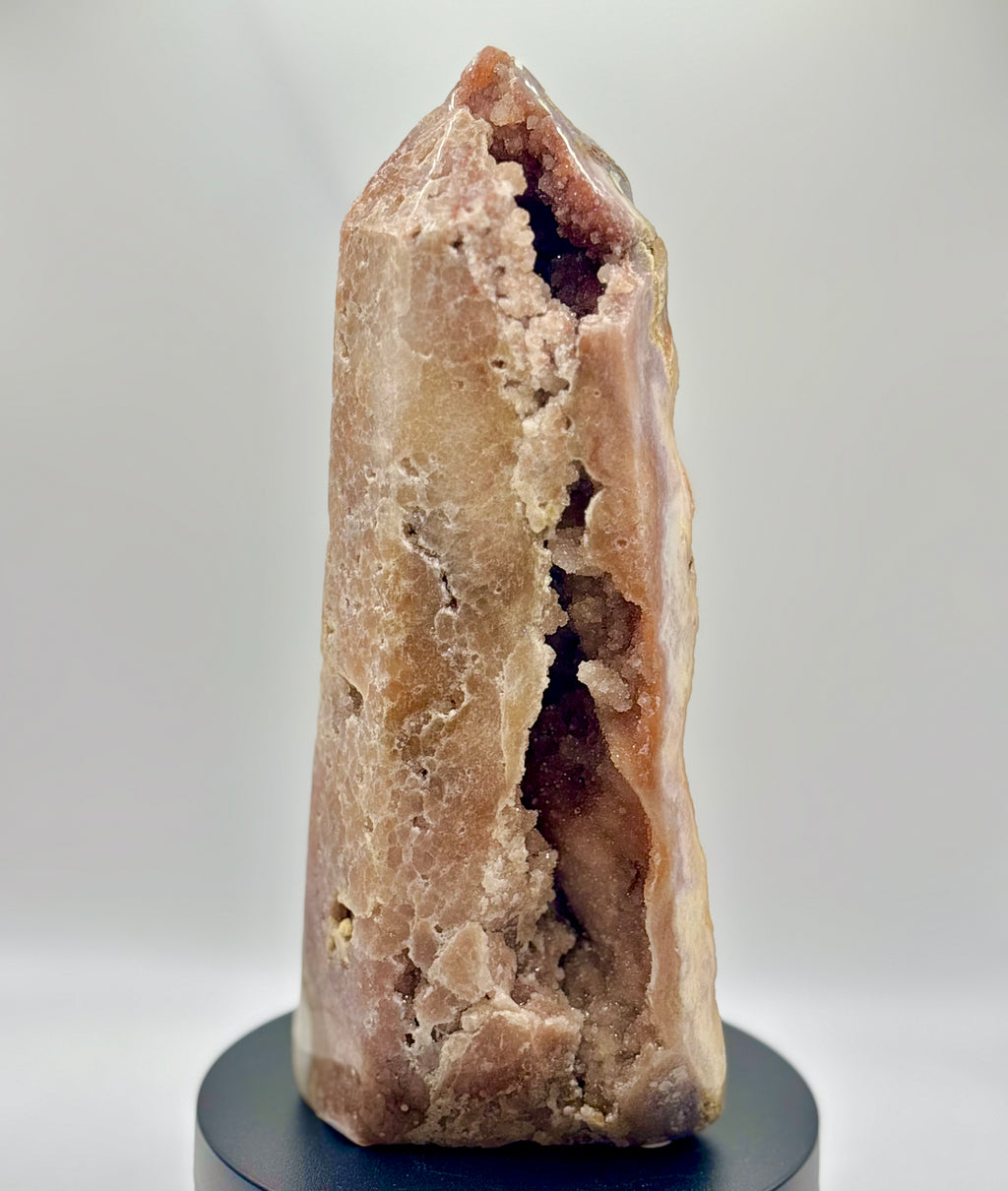 Pink Sugar Flower Agate Amethyst Tower - Brazil