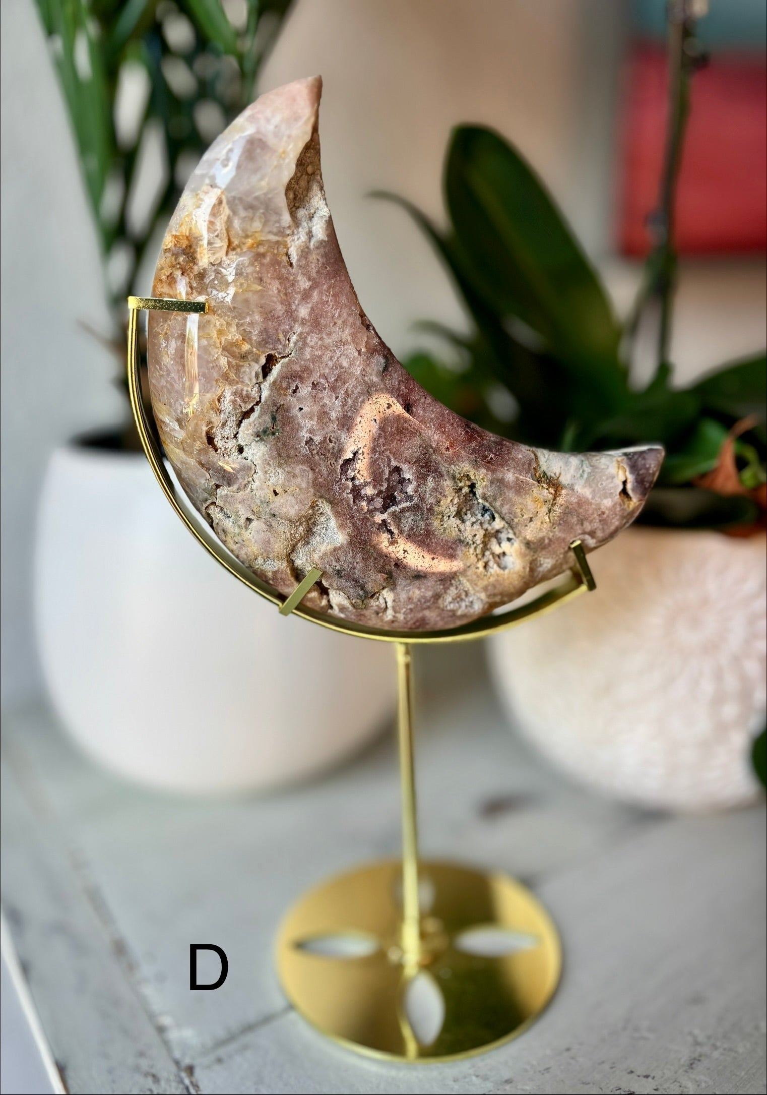 Druzy Pink Amethyst Moon D - Brazil