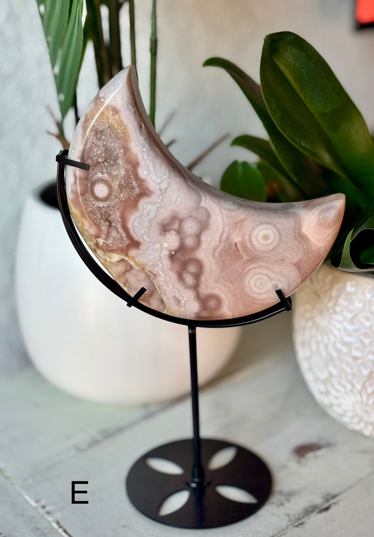 Druzy Pink Amethyst Moon E - Brazil