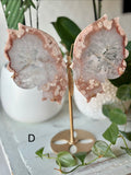 Pink Flower Agate Butterfly D