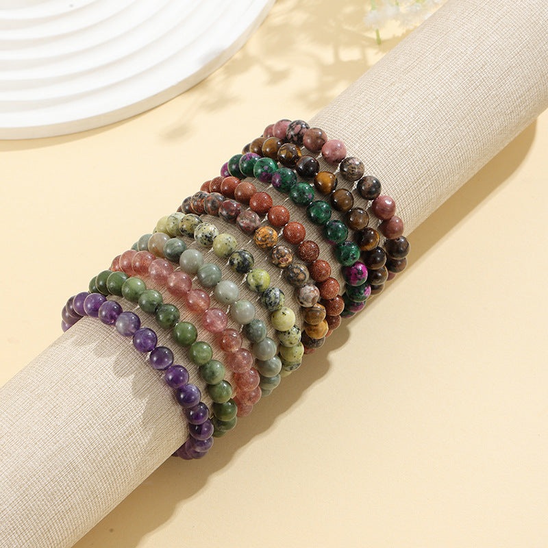 8mm Natural Stone Bracelet: Amethyst, Tiger Eye, Agate, And Many More