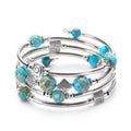 2026 New European and American Fashion Imperial Stone Wrap Bracelet for Women, Layered Multi-Wrap Natural Stone Bracelet Wholesale
