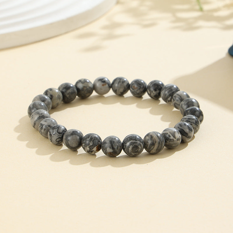 8mm Natural Stone Bracelet: Amethyst, Tiger Eye, Agate, And Many More