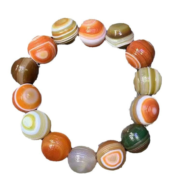 Natural Xinjiang Gobi Stone Alashan Stone Silk Eye Stone Bracelet Agate Original Stone Bracelet Wholesale