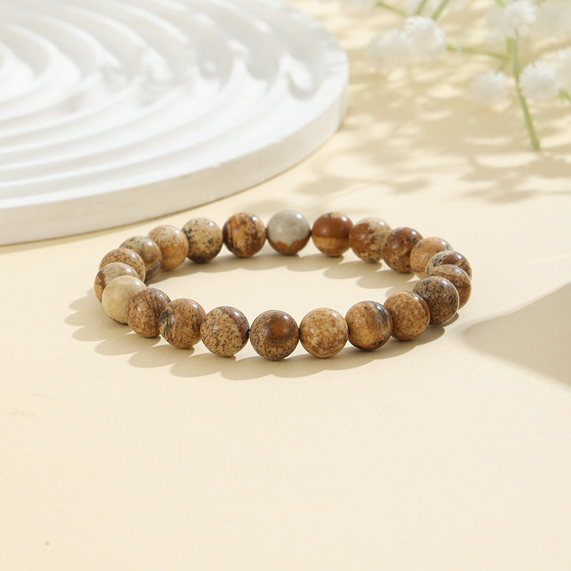 8mm Natural Stone Bracelet: Amethyst, Tiger Eye, Agate, And Many More