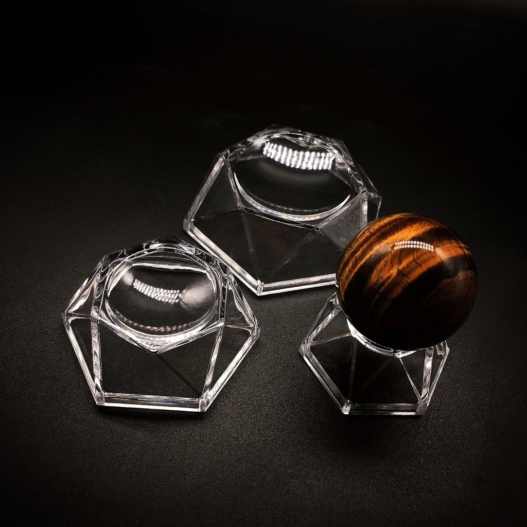 1PC Acrylic Crystal Ball Clear Display Base Sphere Stand Holder Transparent For Table Desktop Ornament Pendestal Home Decor