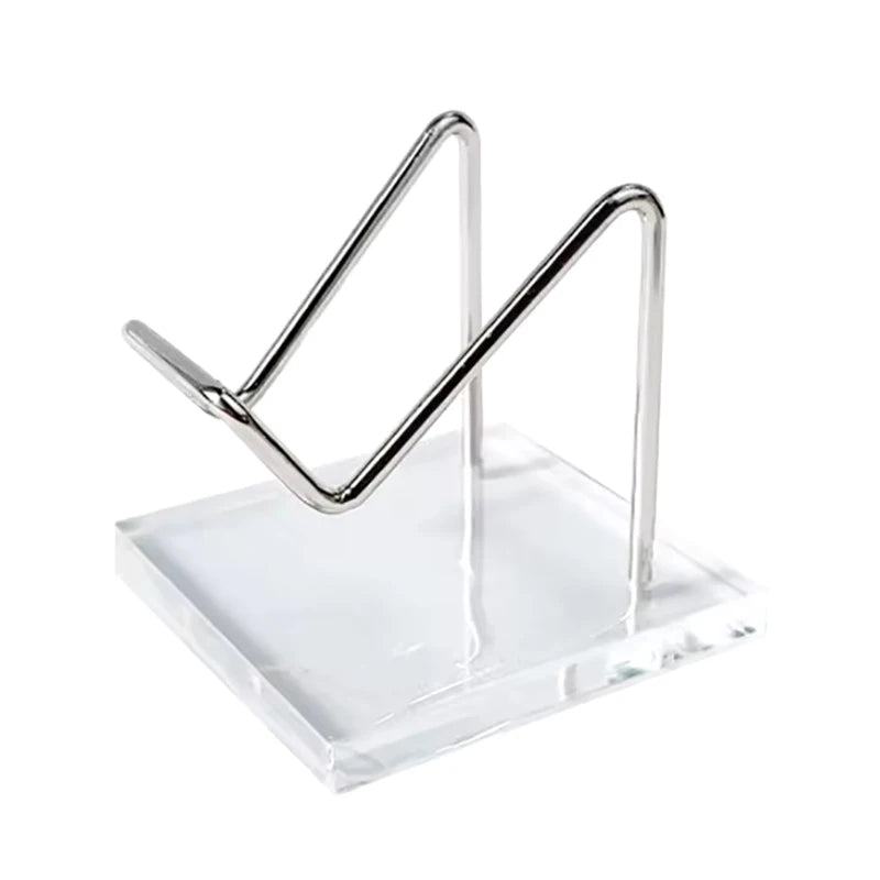 Metal Mineral Display Stand With Acrylic Base For Crystal Jewelry Stand Stone Shelf