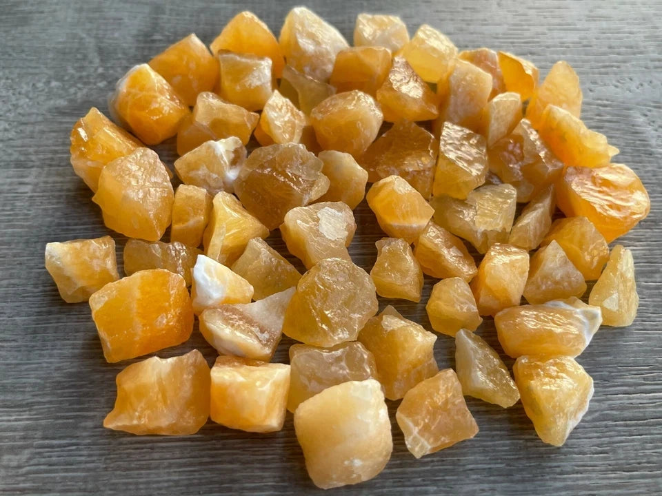 Natural Rough Orange Calcite Raw Crystal  Mineral Specimens  1pc