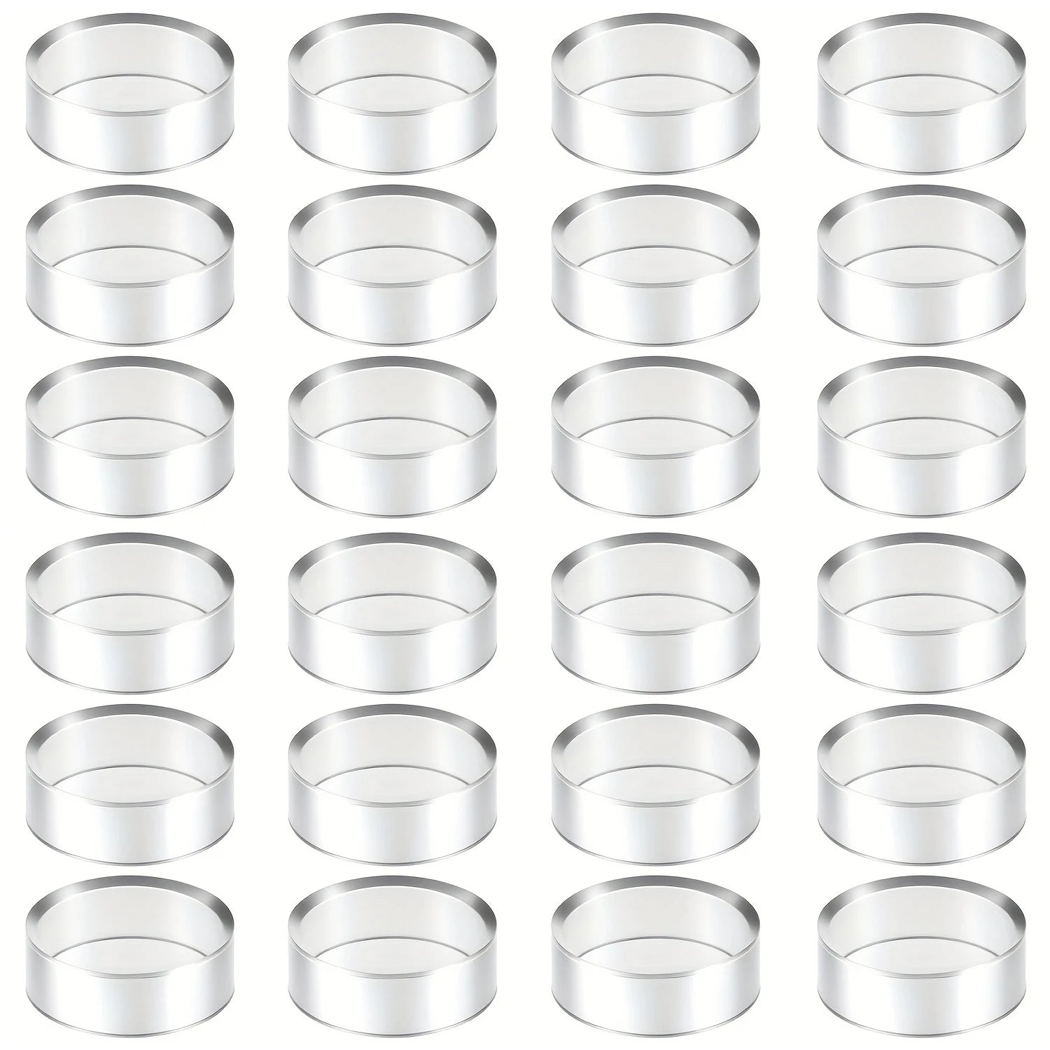 12-24Pcs Clear Sphere Display Stand Round Acrylic Ring Stands Baseballs Stand Sphere Holder for Decorative Eggs Crystal Balls