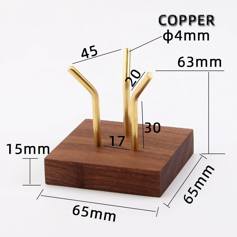 New Arrival Small Wood Stand Crystal Ball with Cooper Stand Golf Ball Displays Gemstone Crystal Holder Sphere Stand