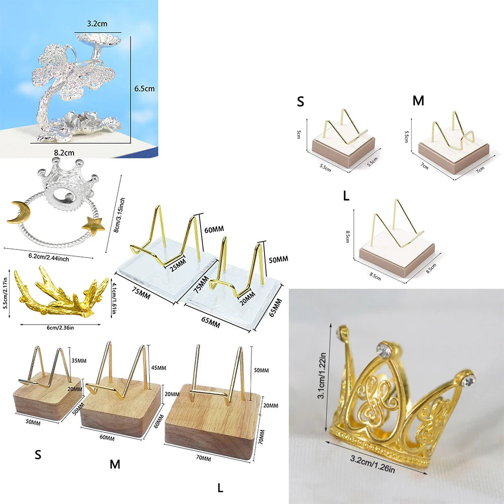 Ball Crystal Stand Base Holder Display Sphere Glass Globe Crown Rack For Marble Decoration Table Stands Desktop