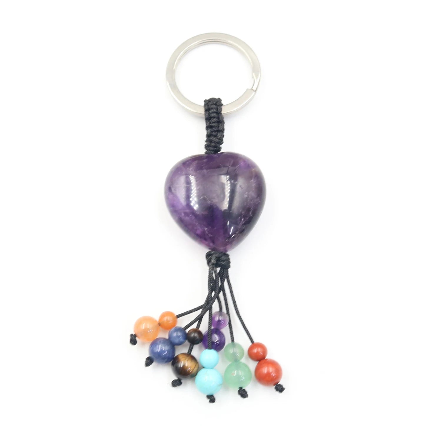 Natural Amethysts Reiki Tree of Life Hexagon Heart Wire Wrapped Pendant Circle Donut Braided Handmade Necklace Women Men Jewelry