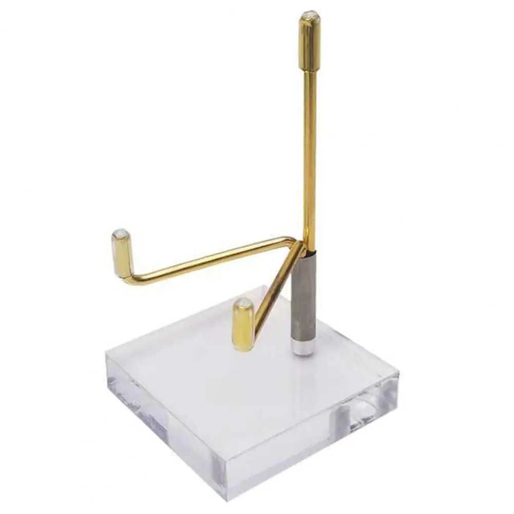 Acrylic Display Stand for Pottery Platters Display Stand for Earth Rocks Metal Display Stand with Acrylic Base for Collections