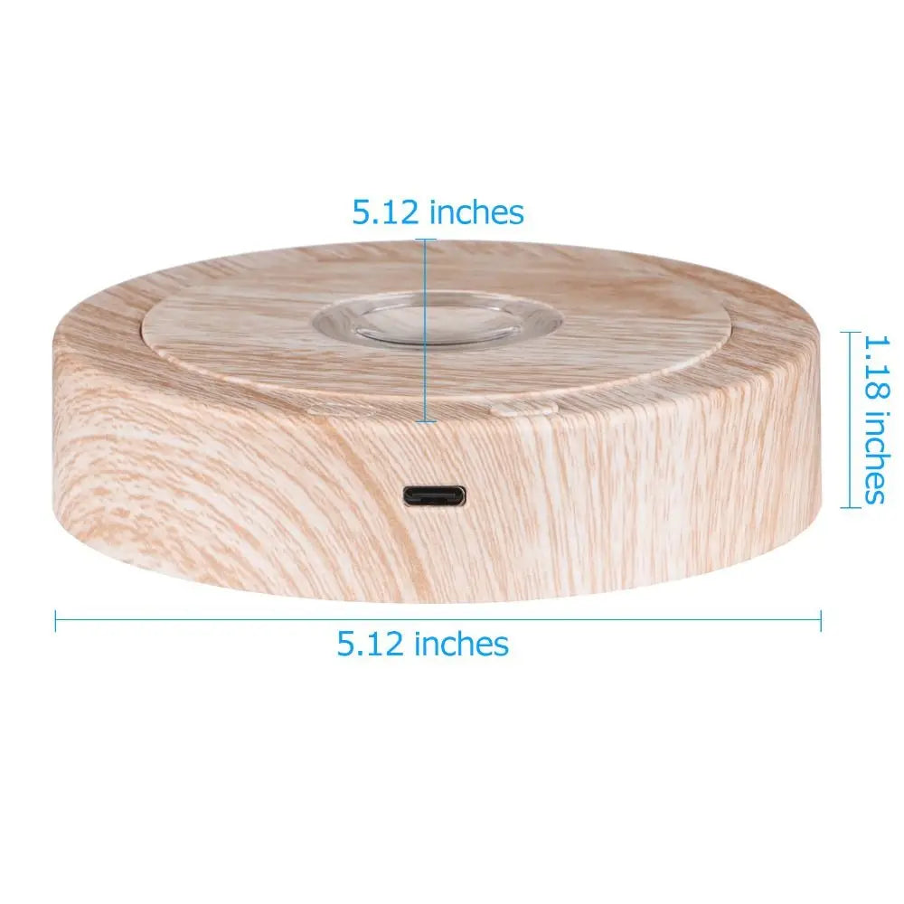 Display Stand Multi-color LED Light Spinning Base for Crystals Glass Crafts Pedestals Electric Turntable with Charging Cable