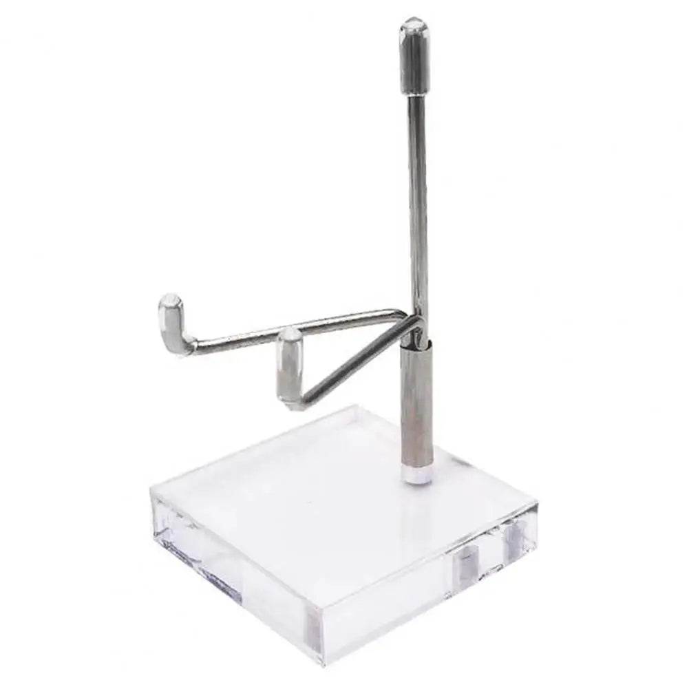 Acrylic Display Stand for Pottery Platters Display Stand for Earth Rocks Metal Display Stand with Acrylic Base for Collections