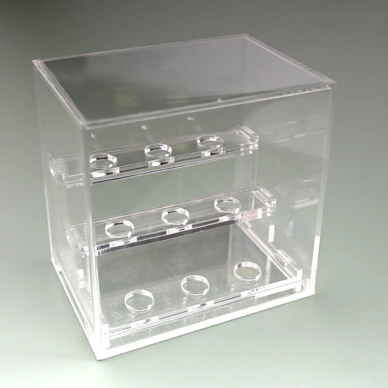 acrylic three-layer crystal mineral display box raw stone specimen crystal storage box raw ore display rack sphere stand