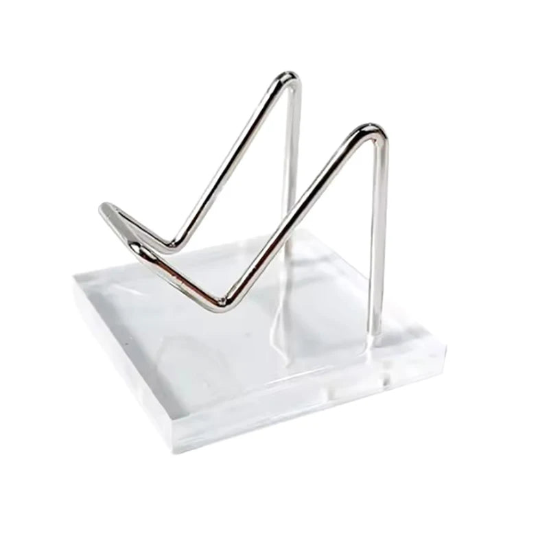 Metal Mineral Display Stand With Acrylic Base For Crystal Jewelry Stand Stone Shelf