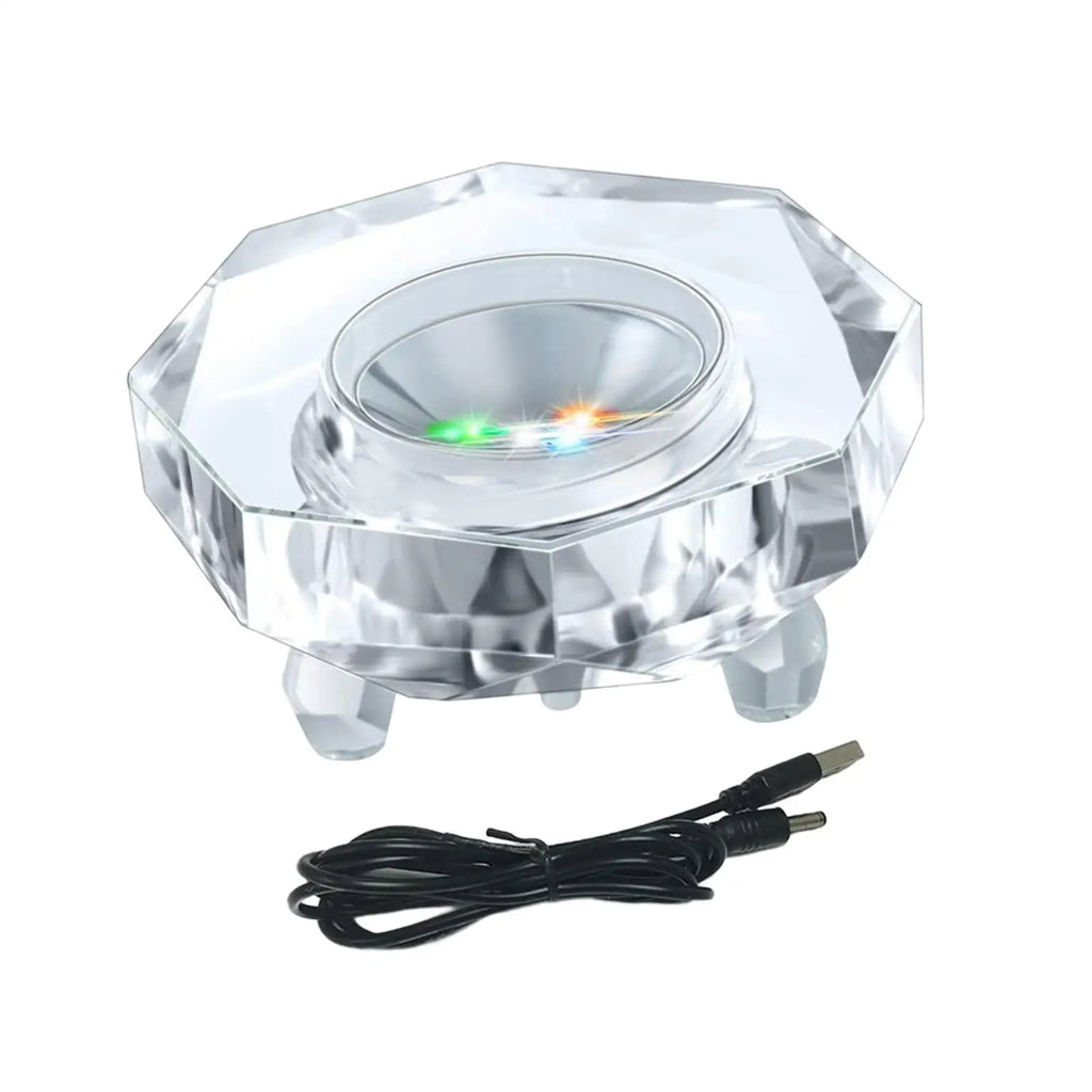 Crystal LED Light Base Lighted USB Atmosphere Lamp Pedestal Stand for Cup Jewelry Show 3D Crystal Photo Acrylic Statues Ornament