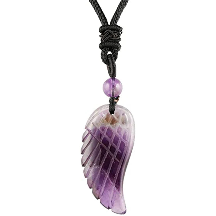 Natural Amethysts Reiki Tree of Life Hexagon Heart Wire Wrapped Pendant Circle Donut Braided Handmade Necklace Women Men Jewelry