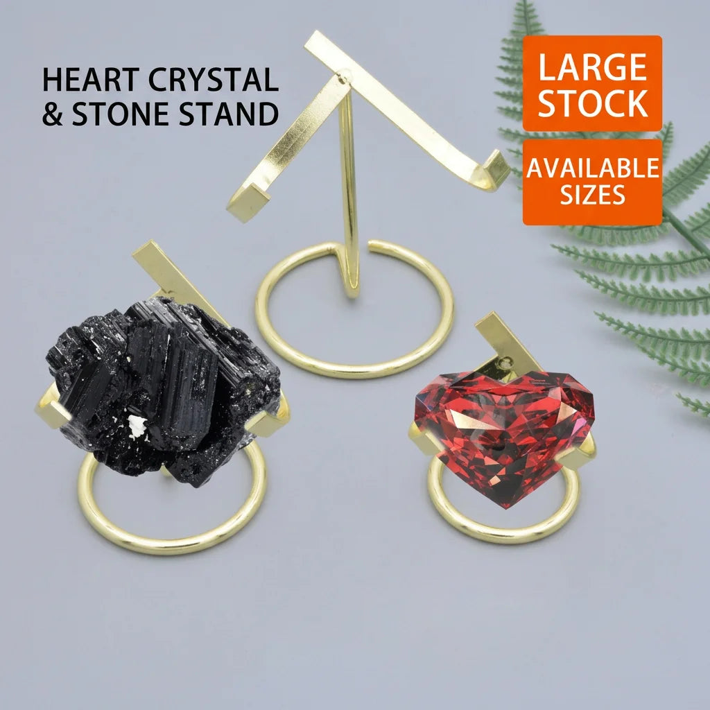 Crystal Display Stand Modern Mineral Display Shelf Decorative Shelves For Minerals Versatile Heart-Shaped Crystal Stand