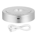 Display Stand Multi-color LED Light Spinning Base for Crystals Glass Crafts Pedestals Electric Turntable with Charging Cable