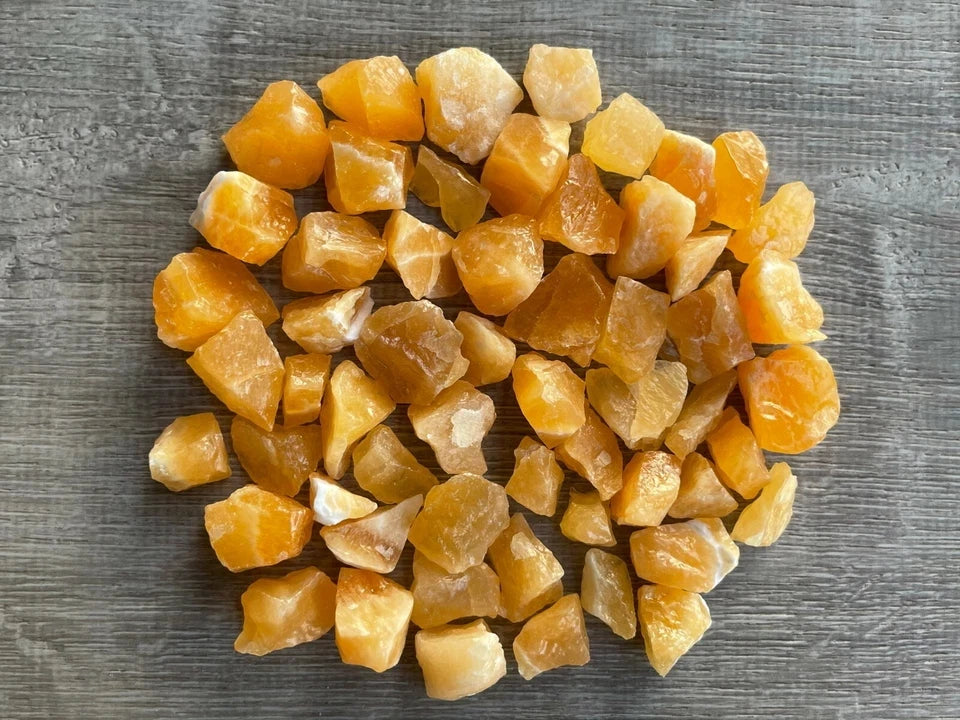 Natural Rough Orange Calcite Raw Crystal  Mineral Specimens  1pc