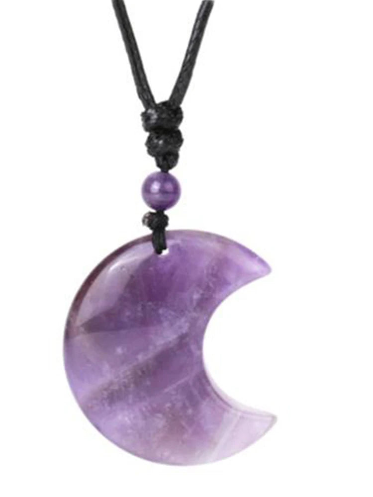 Natural Amethysts Reiki Tree of Life Hexagon Heart Wire Wrapped Pendant Circle Donut Braided Handmade Necklace Women Men Jewelry