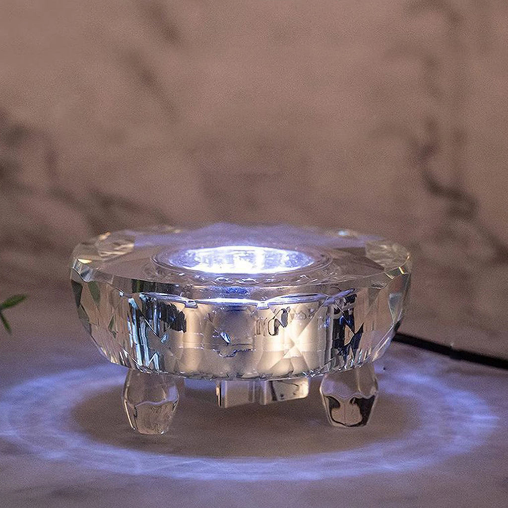 Crystal LED Light Base Lighted USB Atmosphere Lamp Pedestal Stand for Cup Jewelry Show 3D Crystal Photo Acrylic Statues Ornament