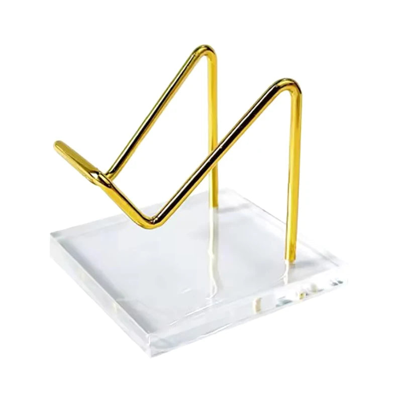 Metal Mineral Display Stand With Acrylic Base For Crystal Jewelry Stand Stone Shelf