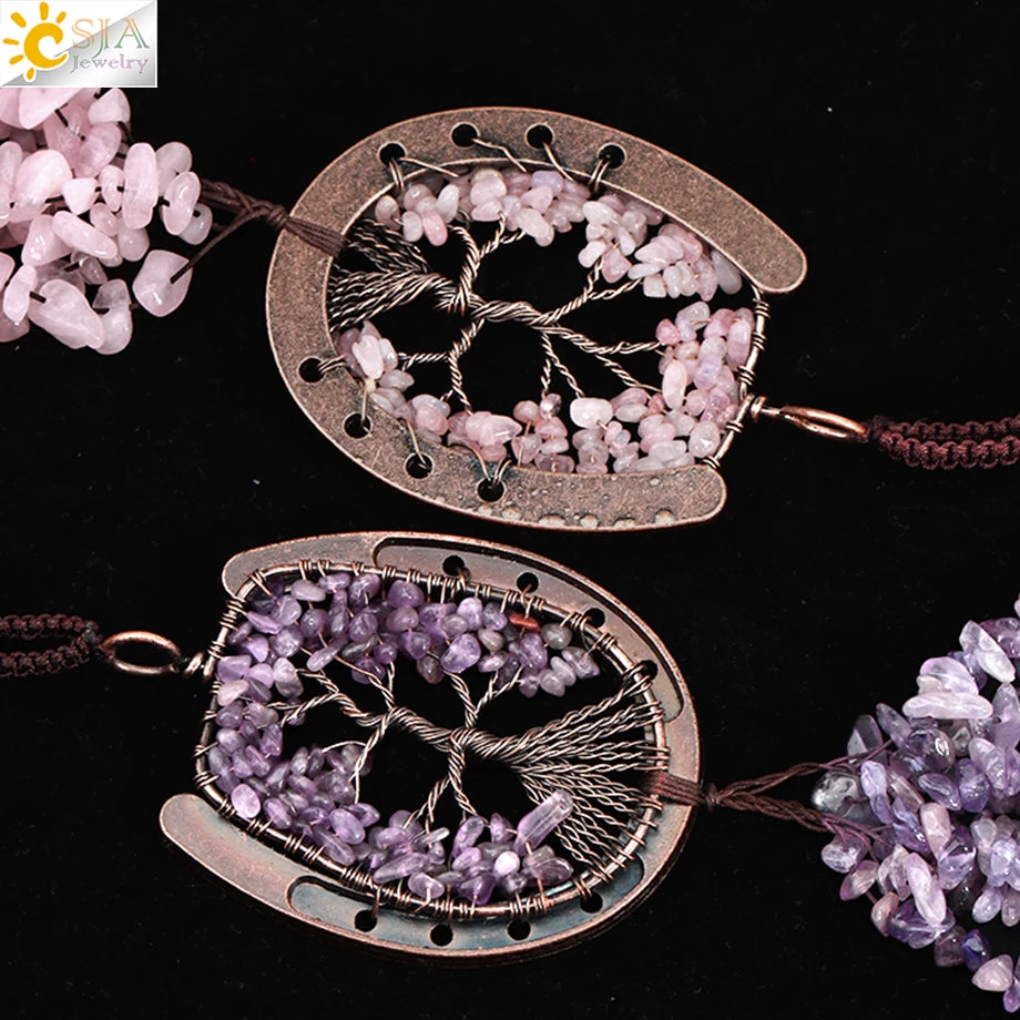 7 Chakras Reiki Tree of Life Pendant for Car Rearview Mirror Hanging Home Decoration Ornament Fengshui Spiritual Jewelry H280