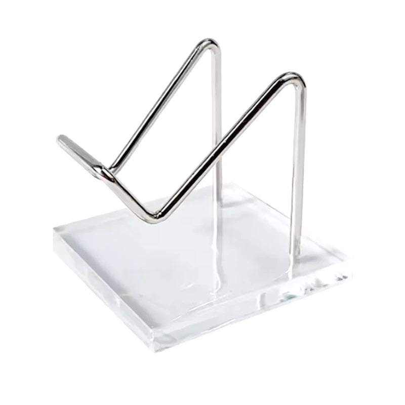 Metal Mineral Display Stand With Acrylic Base For Crystal Jewelry Stand Stone Shelf