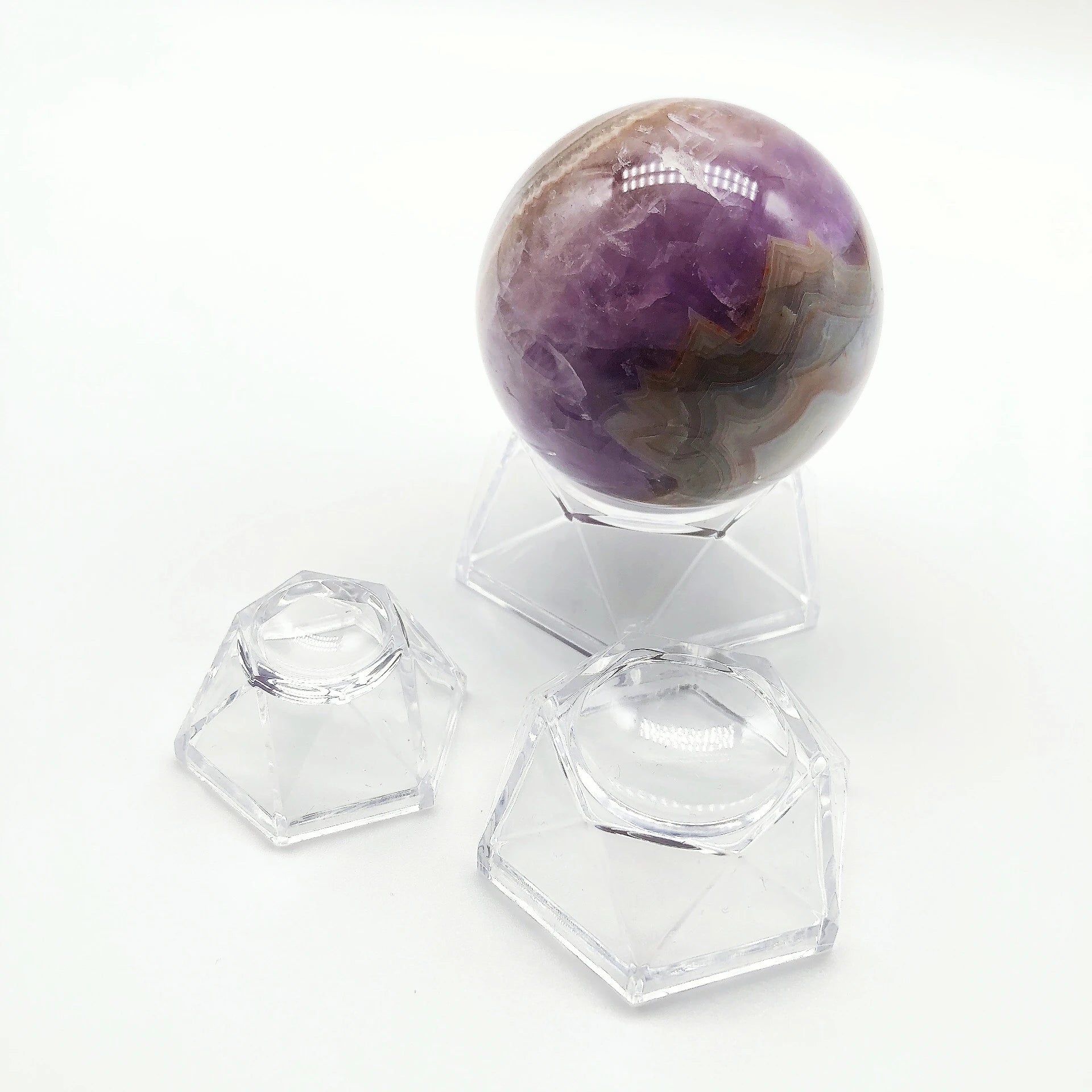 1PC Acrylic Crystal Ball Clear Display Base Sphere Stand Holder Transparent For Table Desktop Ornament Pendestal Home Decor