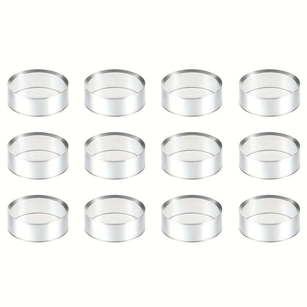 12-24Pcs Clear Sphere Display Stand Round Acrylic Ring Stands Baseballs Stand Sphere Holder for Decorative Eggs Crystal Balls