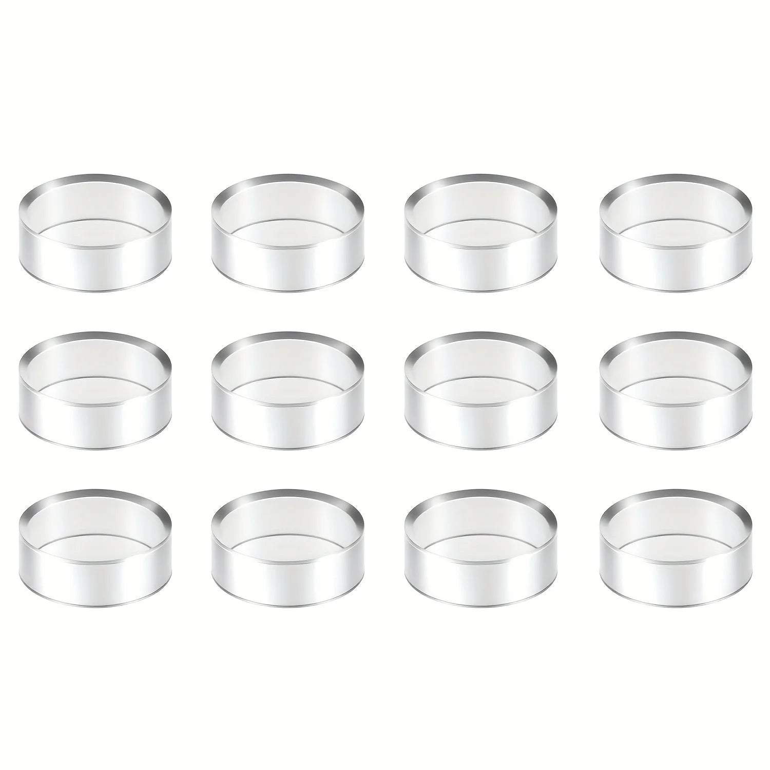 12-24Pcs Clear Sphere Display Stand Round Acrylic Ring Stands Baseballs Stand Sphere Holder for Decorative Eggs Crystal Balls